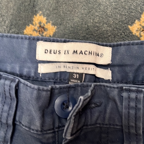 DEUS EX MACHINA navy blue men’s slim fit chino pants size 31 - Picture 3 of 4